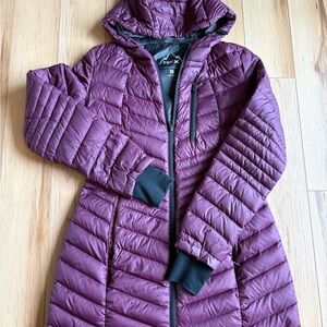 HFX Purple Lightweight Puffer Jacket Long Women’s Small